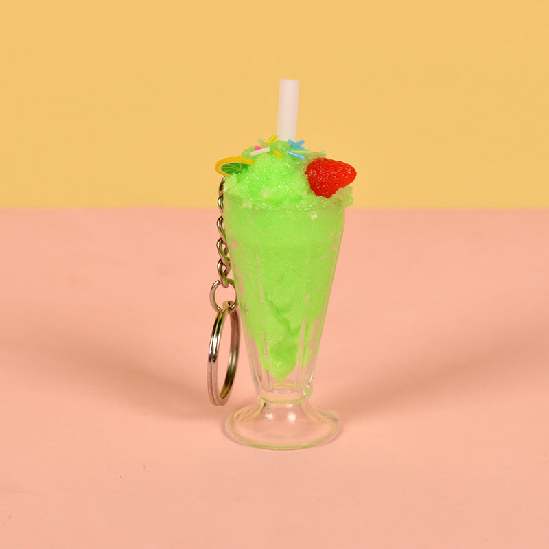 Wholesale Simulation Ice Cream Sundae PVC Keychains